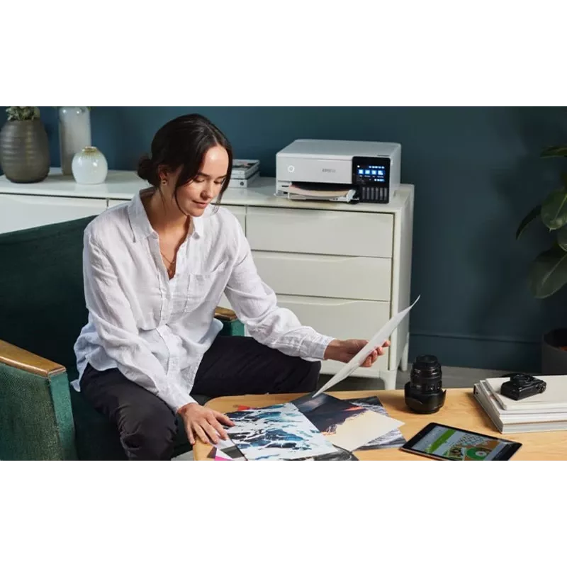 Wielofunkcyjna drukarka atramentowa Epson EcoTank L8160 — Druk kolorowy, 5760x1440 DPI, 32 str./min, A4, Wi‑Fi, Duplex