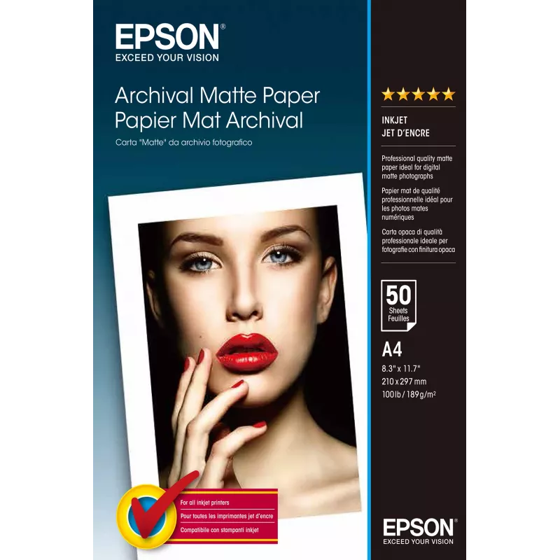 Epson Archiwalny papier matowy - A4 - 50 arkuszy