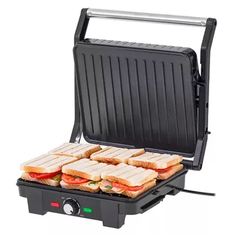 Grill kontaktowy Adler AD 3051 — stal nierdzewna, 2200–2800 W, powierzchnia grilla 1392 cm², regulowana temperatura, płyty nieprzywierające