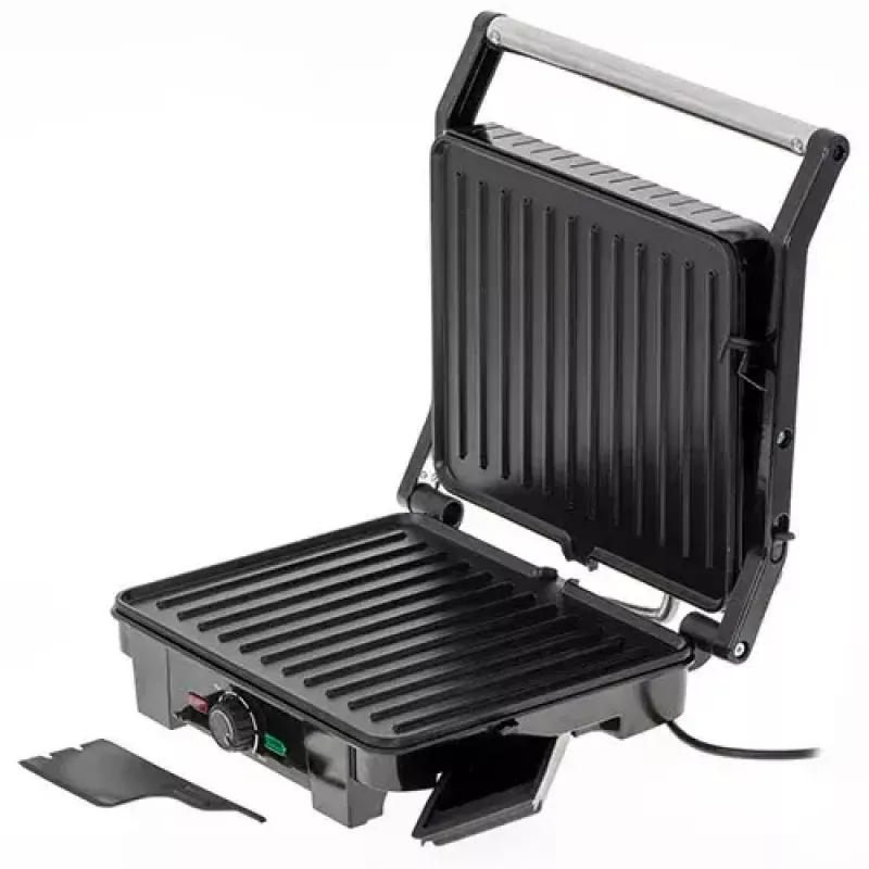 Grill kontaktowy Adler AD 3051 — stal nierdzewna, 2200–2800 W, powierzchnia grilla 1392 cm², regulowana temperatura, płyty nieprzywierające