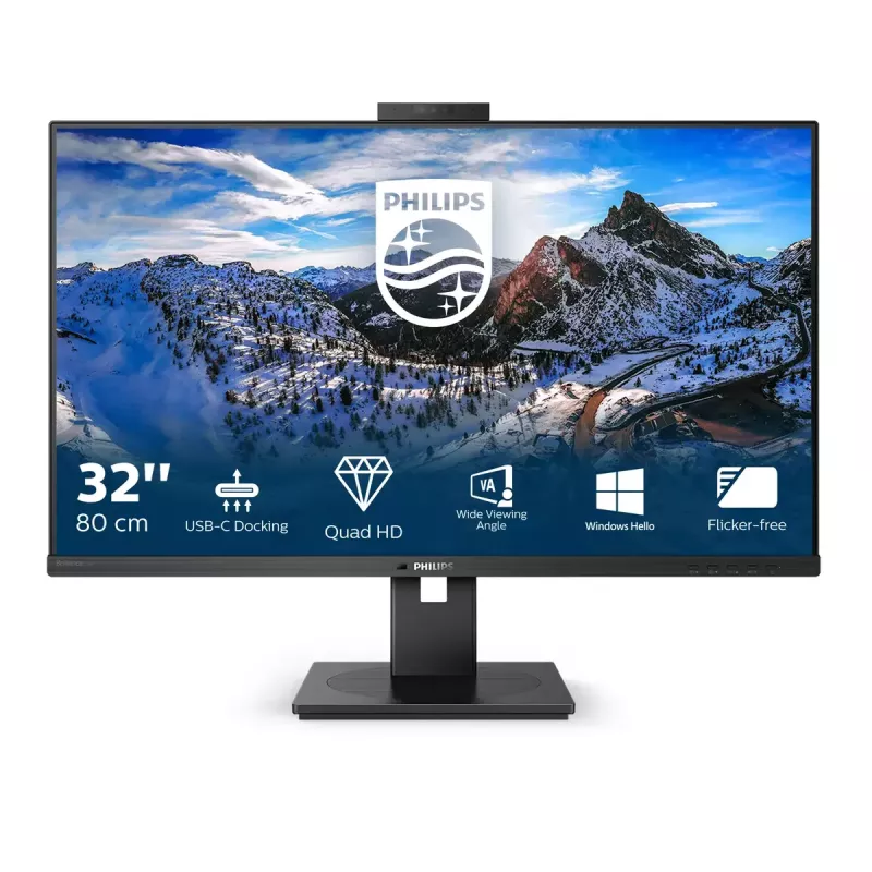 Philips P Line 326P1H/00 monitor komputerowy 80 cm (31,5 cala) 2560 x 1440 pikseli Quad HD LED Czarny