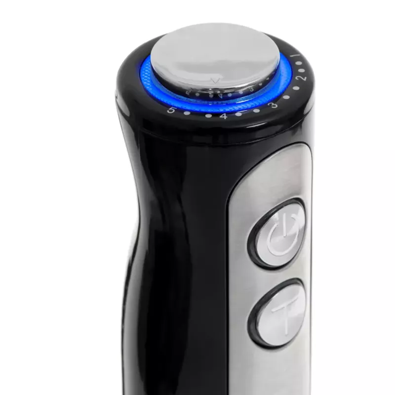 Blender ręczny Adler AD 4625B — blender ręczny, 1500 W maks., 850 W nominalnie, 5 prędkości, sterowanie mechaniczne, turbo, ostrze ze stali nierdzewnej, czarny
