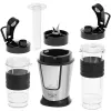 Blender sportowy Adler AD 4081 — przenośny blender osobisty, 800 W mocy maks., kubek 0,57 l, ostrze ze stali nierdzewnej, 2 butelki