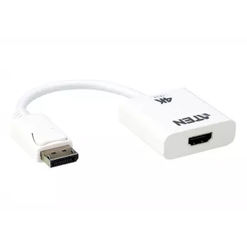 ATEN True 4K DisplayPort na HDMI aktywny adapter, 4096 x 2160 pikseli, 60 Hz, biały, aktywny konwerter wideo, 0 - 50 °C, -20 - 60 °C