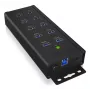 ICY BOX IB-HUB1703-QC3 USB 3.2 Gen 1 (3.1 Gen 1) Type-B 5000 Mbit/s Czarny