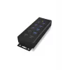 ICY BOX IB-HUB1703-QC3 USB 3.2 Gen 1 (3.1 Gen 1) Type-B 5000 Mbit/s Czarny