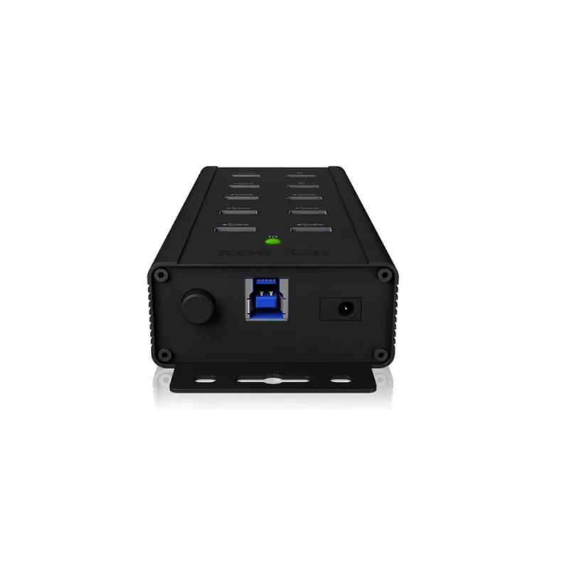 ICY BOX IB-HUB1703-QC3 USB 3.2 Gen 1 (3.1 Gen 1) Type-B 5000 Mbit/s Czarny