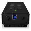 ICY BOX IB-HUB1703-QC3 USB 3.2 Gen 1 (3.1 Gen 1) Type-B 5000 Mbit/s Czarny