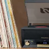 Gramofon audio z napędem bezpośrednim Muse MT-112 W — półautomatyczny, 20 W RMS, wyjście 3,5 mm, LCD, AC 100–240 V