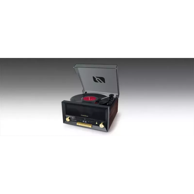 Gramofon audio z napędem bezpośrednim Muse MT-112 W — półautomatyczny, 20 W RMS, wyjście 3,5 mm, LCD, AC 100–240 V