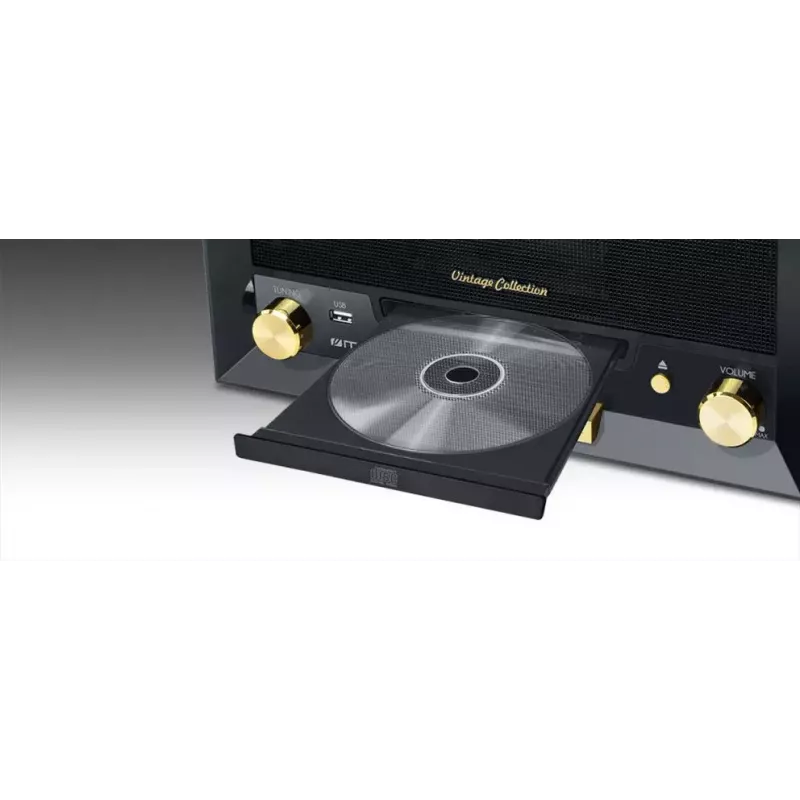Gramofon audio z napędem bezpośrednim Muse MT-112 W — półautomatyczny, 20 W RMS, wyjście 3,5 mm, LCD, AC 100–240 V