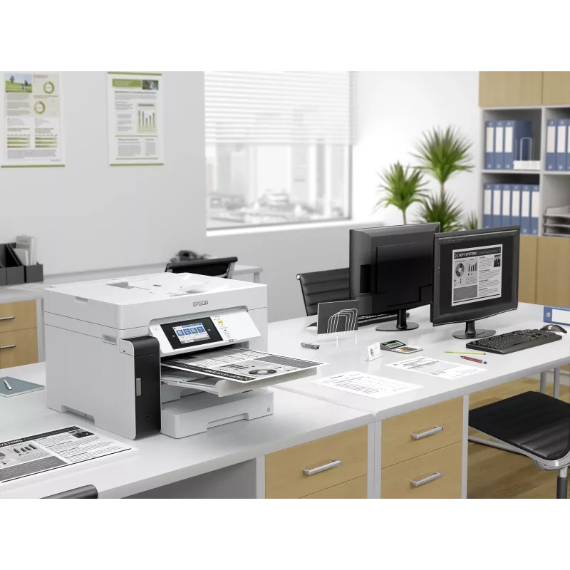 Urządzenie wielofunkcyjne Epson M15180 — monochromatyczny druk atramentowy, 4800x1200 DPI, skanowanie kolorowe 1200x1200, A4, Wi‑Fi, Ethernet, dupleks