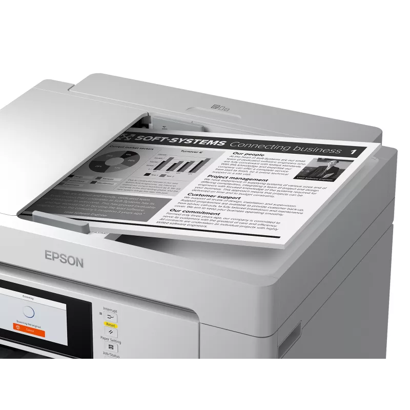 Urządzenie wielofunkcyjne Epson M15180 — monochromatyczny druk atramentowy, 4800x1200 DPI, skanowanie kolorowe 1200x1200, A4, Wi‑Fi, Ethernet, dupleks