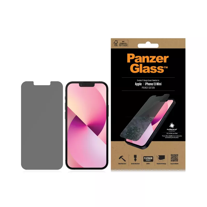 PanzerGlass ® Folia ochronna prywatyzująca iPhone 13 Mini | Standard Fit