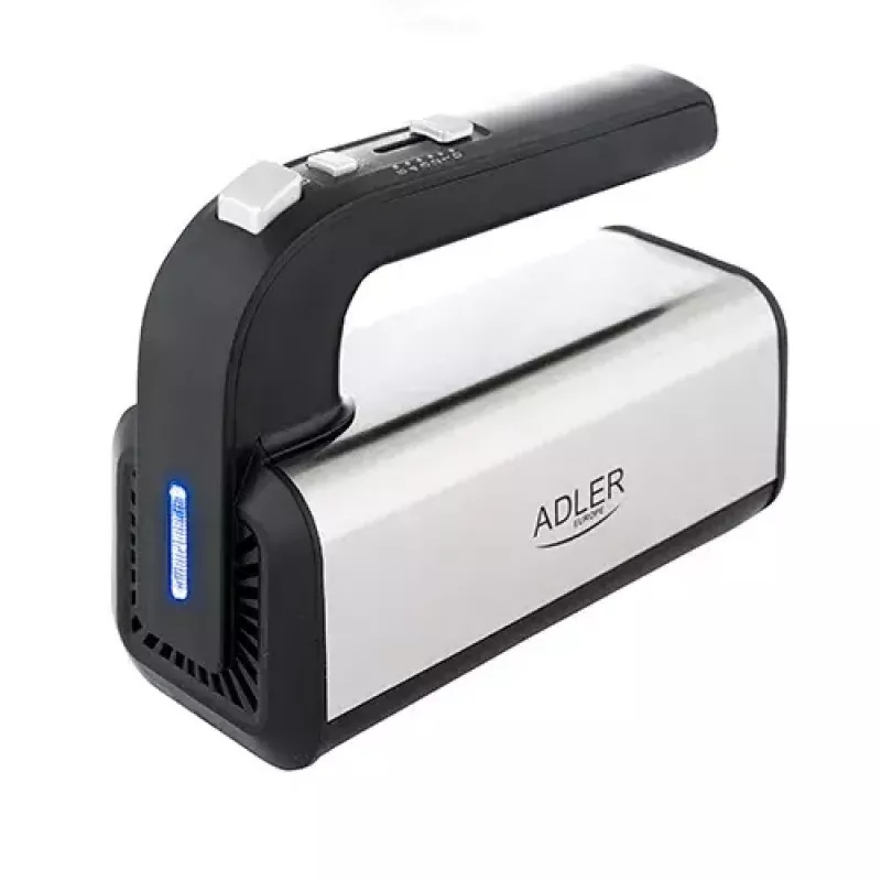 Mikser ręczny Adler AD 4225 — 5 prędkości, turbo, 300 W, inox/srebrno‑czarny, trzepaczki i haki do ciasta