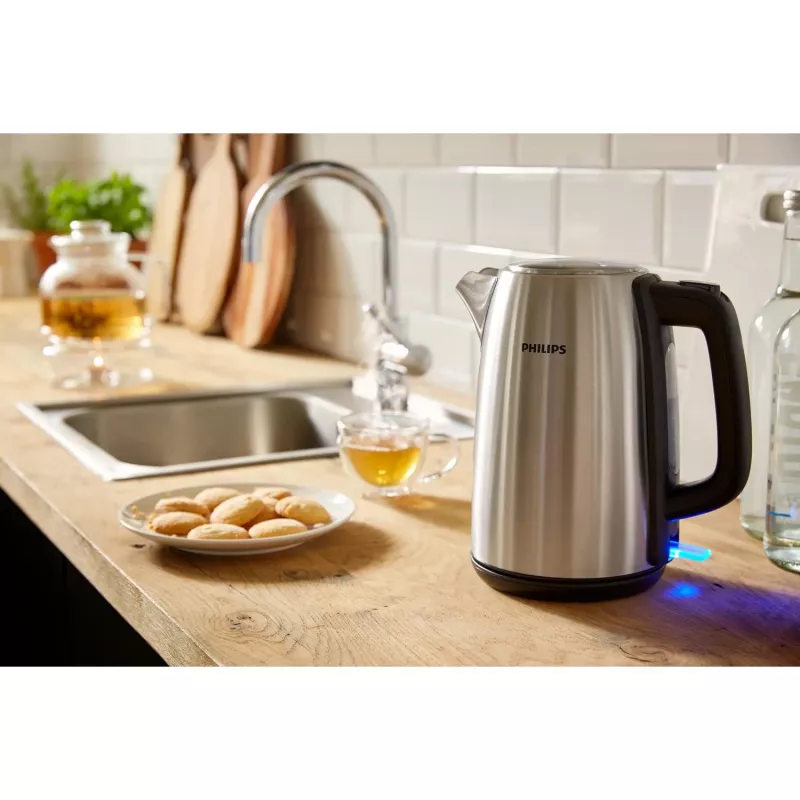 Czajnik Philips Viva Collection HD9351/90, 1,7 l, 2020 W, metal, wskaźnik poziomu wody, bezprzewodowy, filtrujący
