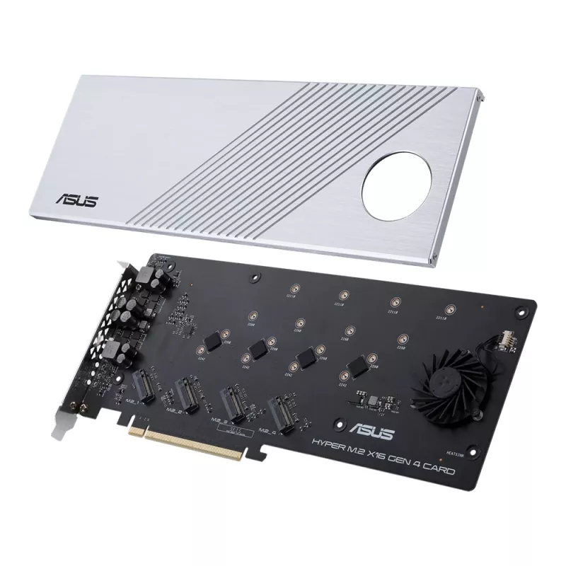ASUS Hyper M.2 x16 Gen 4 karty interfejsu/adapter Wewnętrzny