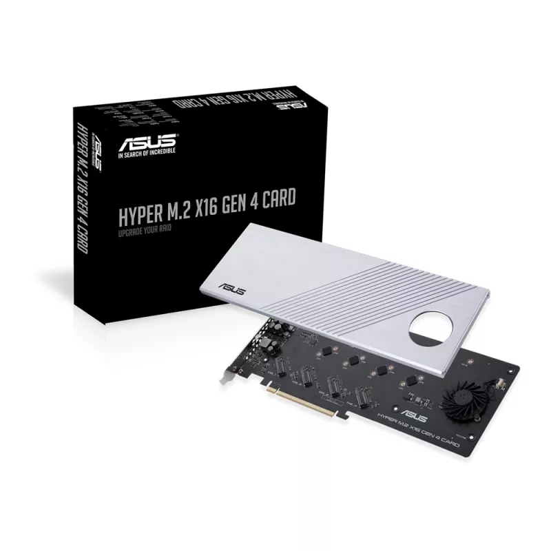 ASUS Hyper M.2 x16 Gen 4 karty interfejsu/adapter Wewnętrzny
