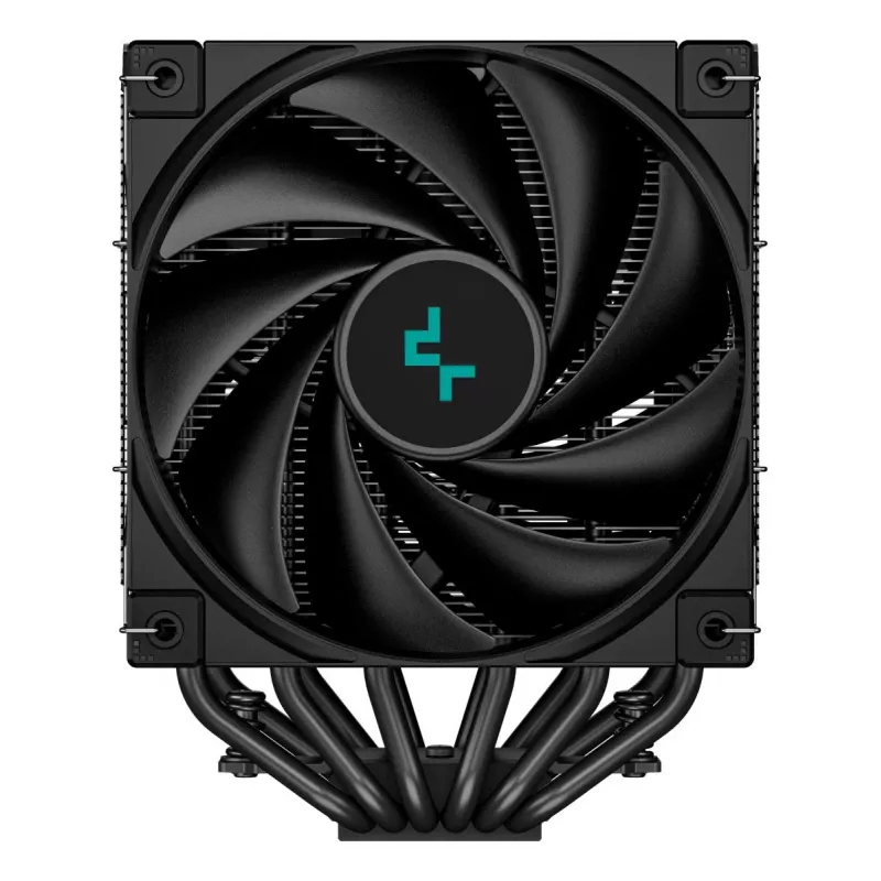 Chłodzenie powietrzne DeepCool AK620 12 cm, podwójne wentylatory 120 mm, 6 rurek cieplnych, TDP 260 W, PWM, FDB, wysokość 160 mm, czarne