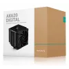 Chłodzenie powietrzne DeepCool AK620 12 cm, podwójne wentylatory 120 mm, 6 rurek cieplnych, TDP 260 W, PWM, FDB, wysokość 160 mm, czarne
