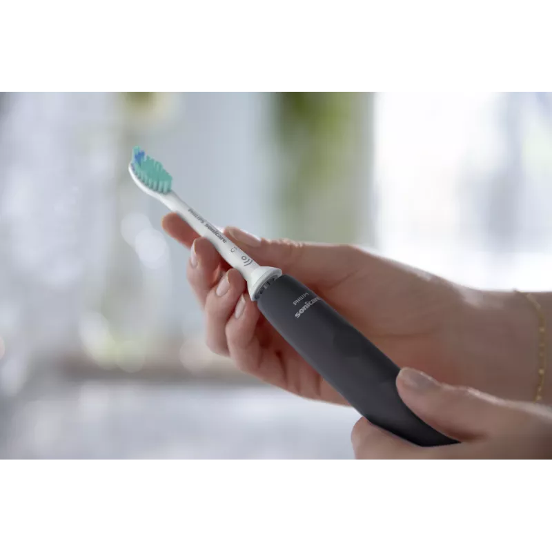 Philips Sonicare 3100 series 3100 series HX3675/15 2-pak soniczne szczoteczki elektryczne - czarno-różowe
