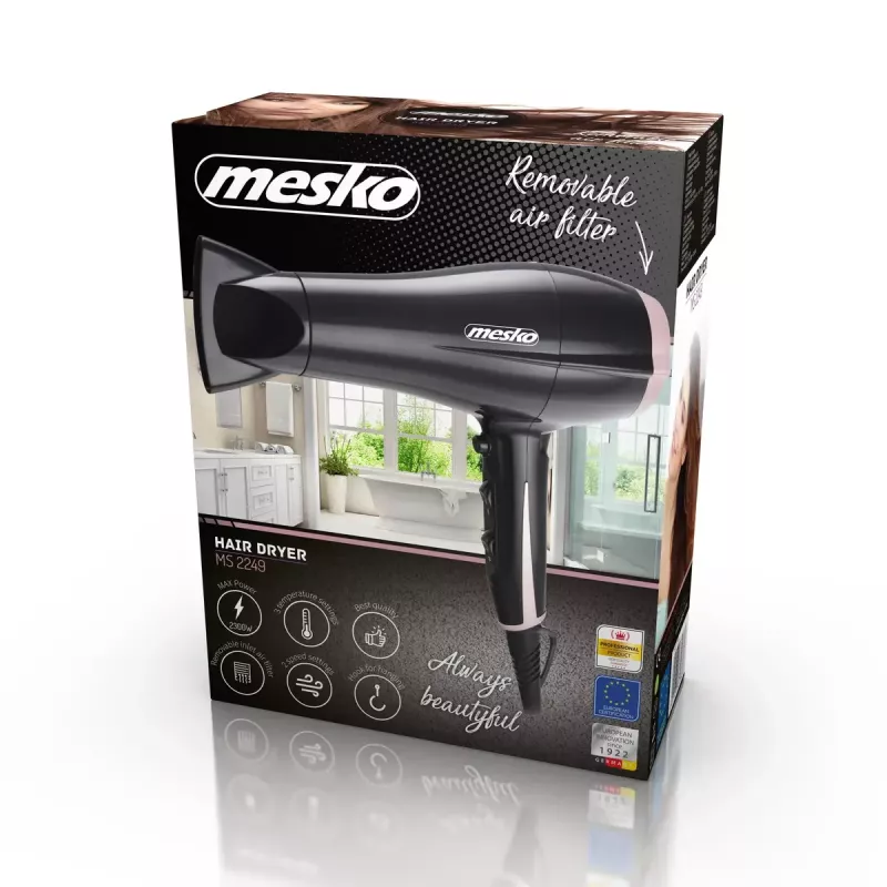 Suszarka do włosów Mesko MS 2249 2000 W Czarny/Różowy