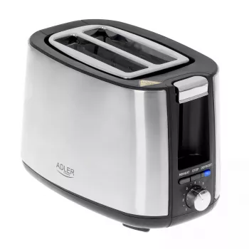Adler AD 3214 toster, 2 otwory, stal nierdzewna, 750 W