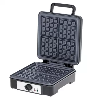 Gofrownica Adler AD 3049, 4 kwadratowe gofry, nieprzywierająca powłoka, 1800 W, czarna