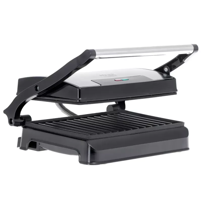 Grill kontaktowy Adler AD 3052 prostokątny stal/czarny, 1200 W, ruszt, blokowana pokrywa