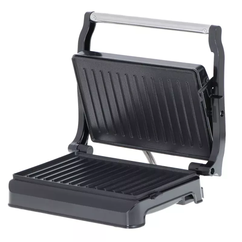 Grill kontaktowy Adler AD 3052 prostokątny stal/czarny, 1200 W, ruszt, blokowana pokrywa