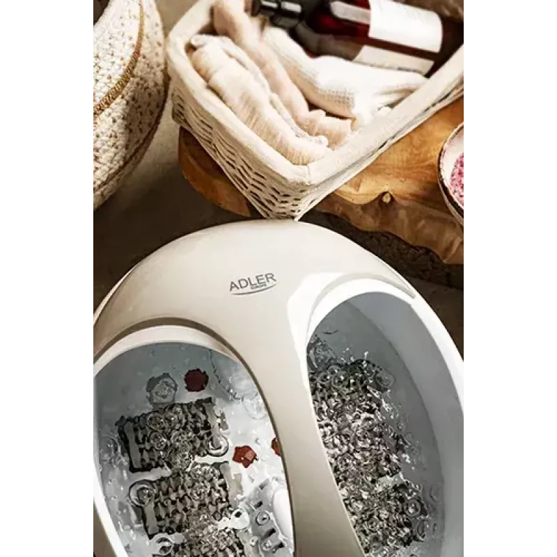 Wanna do stóp Adler AD 2177 — masażer do stóp na podczerwień z ciepłem, wibracją, bąbelkami, 450 W, zbiornik 5,6 L, ergonomiczny uchwyt