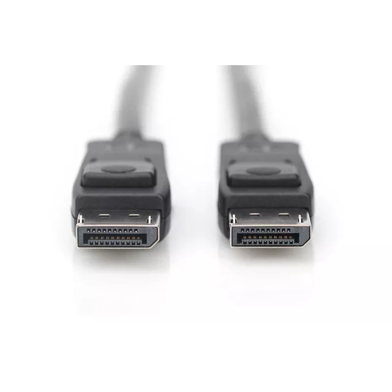 Kabel połączeniowy DIGITUS DisplayPort, DP M/M, 3m z zatrzaskiem, Ultra HD 8K, wersja 1.3/1.4, czarny