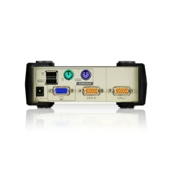 ATEN 2-portowy przełącznik KVM USB - PS/2 VGA (w zestawie kable KVM), 2048 x 1536 pikseli, QXGA, 0,72 W, Jasnoszary