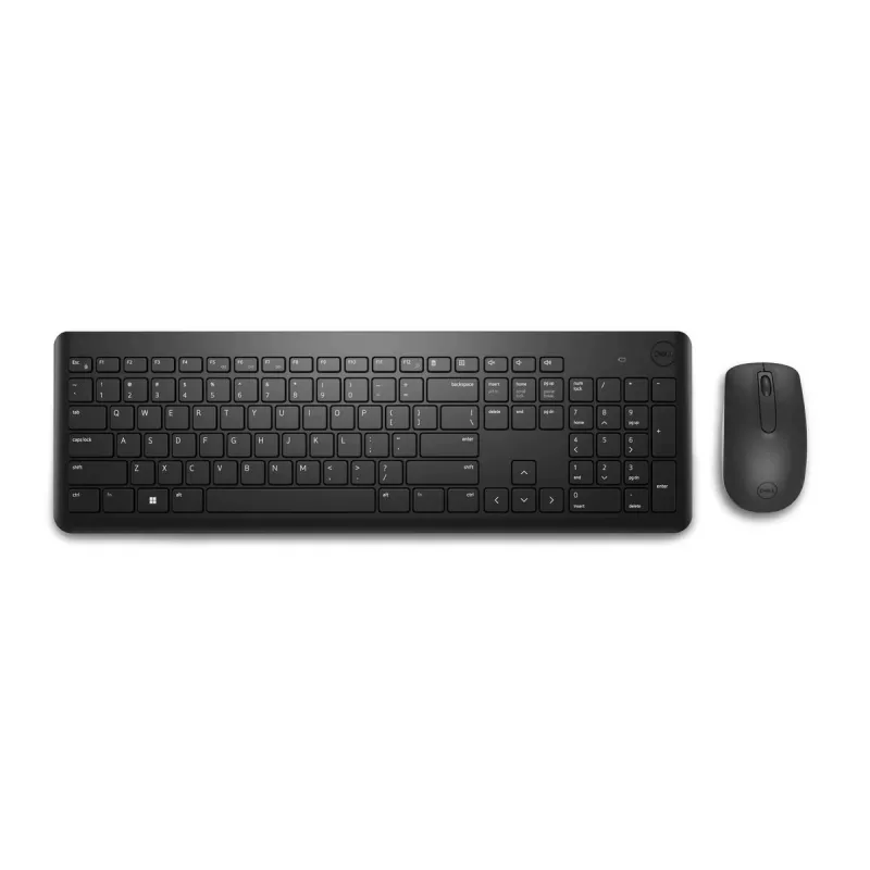 Zestaw klawiatury i myszy bezprzewodowej Dell KM3322W — Pełnowymiarowa QWERTY, bezprzewodowa RF, czarna, do biura