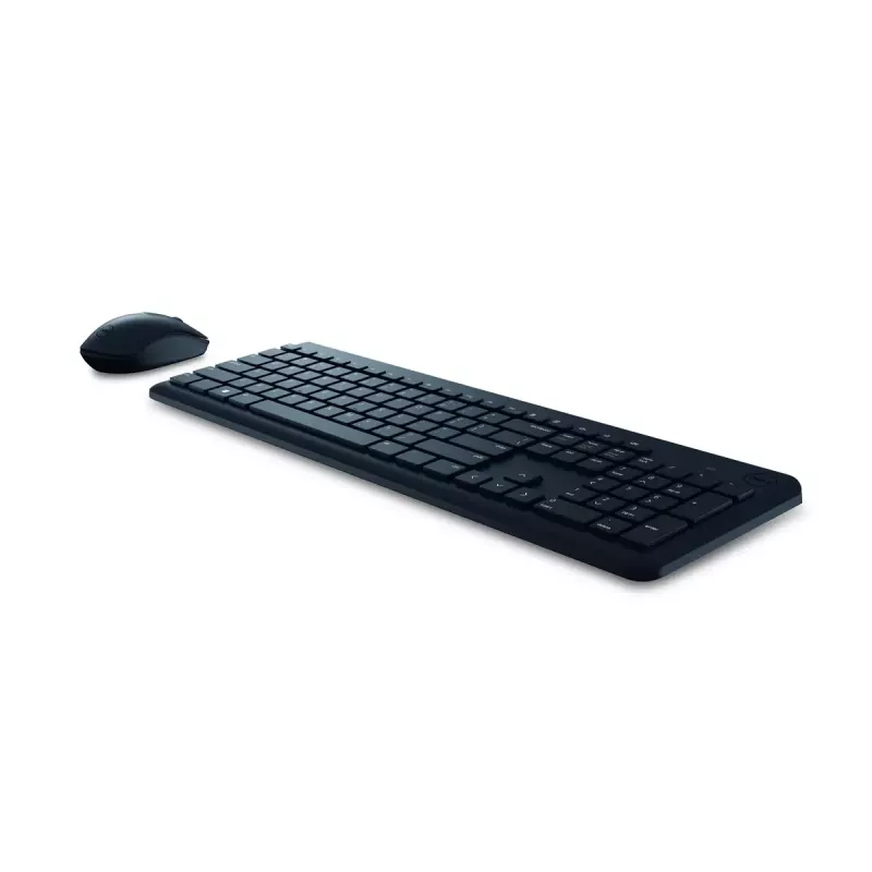 Zestaw klawiatury i myszy bezprzewodowej Dell KM3322W — Pełnowymiarowa QWERTY, bezprzewodowa RF, czarna, do biura