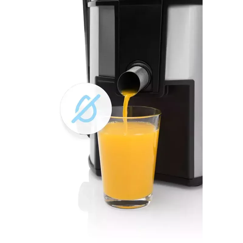 Wyciskarka wolnoobrotowa ETA Fresher II 800 W, pojemnik na sok 0,8 l, czarny/stal nierdzewna