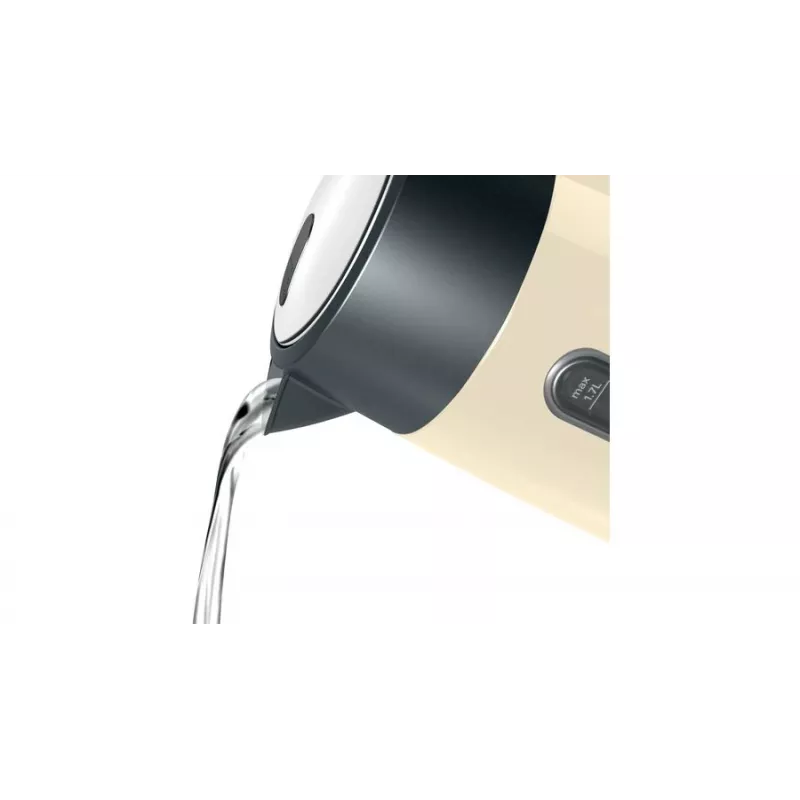 Czajnik elektryczny Bosch TWK4P437 1,7 L, 2400 W, obudowa ze stali nierdzewnej, bezprzewodowy, beżowy/czarny