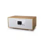 Radio osobiste Muse M-695 DBTW — cyfrowy tuner DAB/DAB+/FM, 2,8 cala TFT, 60 W RMS, AC/DC, drewno/biały
