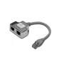 DIGITUS CAT 5e adapter kabla krosowego 2x żeńskie RJ45 na 1x męski RJ45 0.19 m