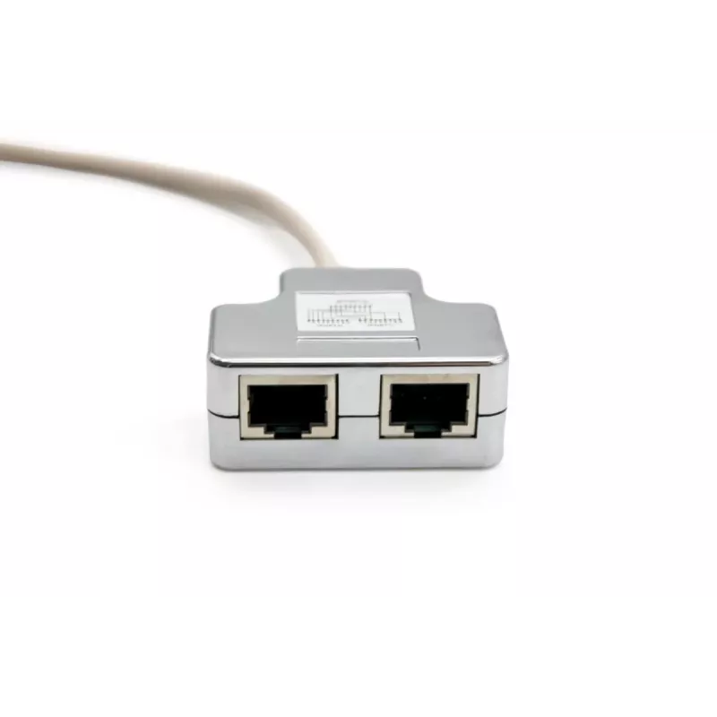 DIGITUS CAT 5e adapter kabla krosowego 2x żeńskie RJ45 na 1x męski RJ45 0.19 m