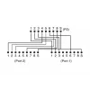 DIGITUS CAT 5e adapter kabla krosowego 2x żeńskie RJ45 na 1x męski RJ45 0.19 m