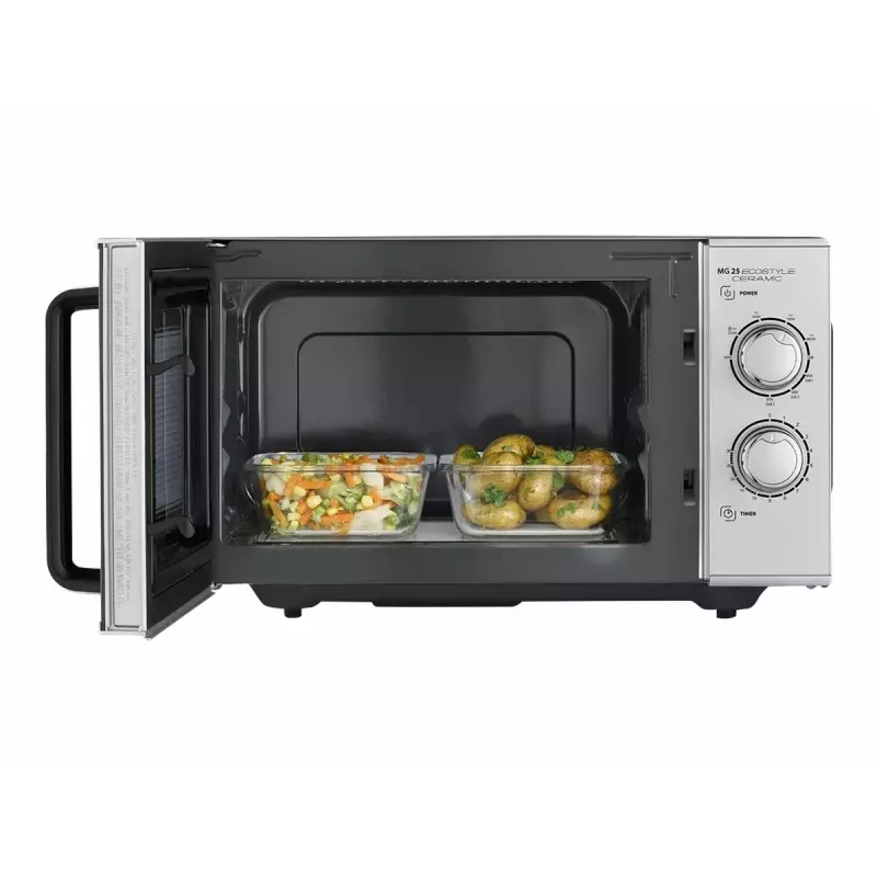 Kuchenka mikrofalowa Caso MG 25 Ecostyle, 25 L, 900 W, funkcja grilla, srebrna