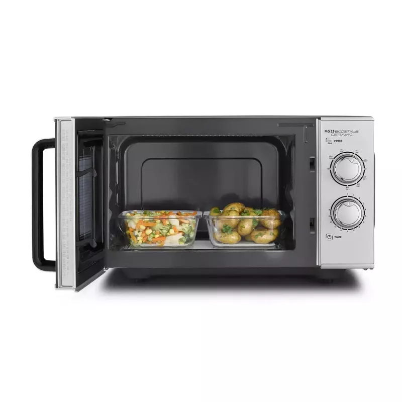 Kuchenka mikrofalowa Caso MG 25 Ecostyle, 25 L, 900 W, funkcja grilla, srebrna