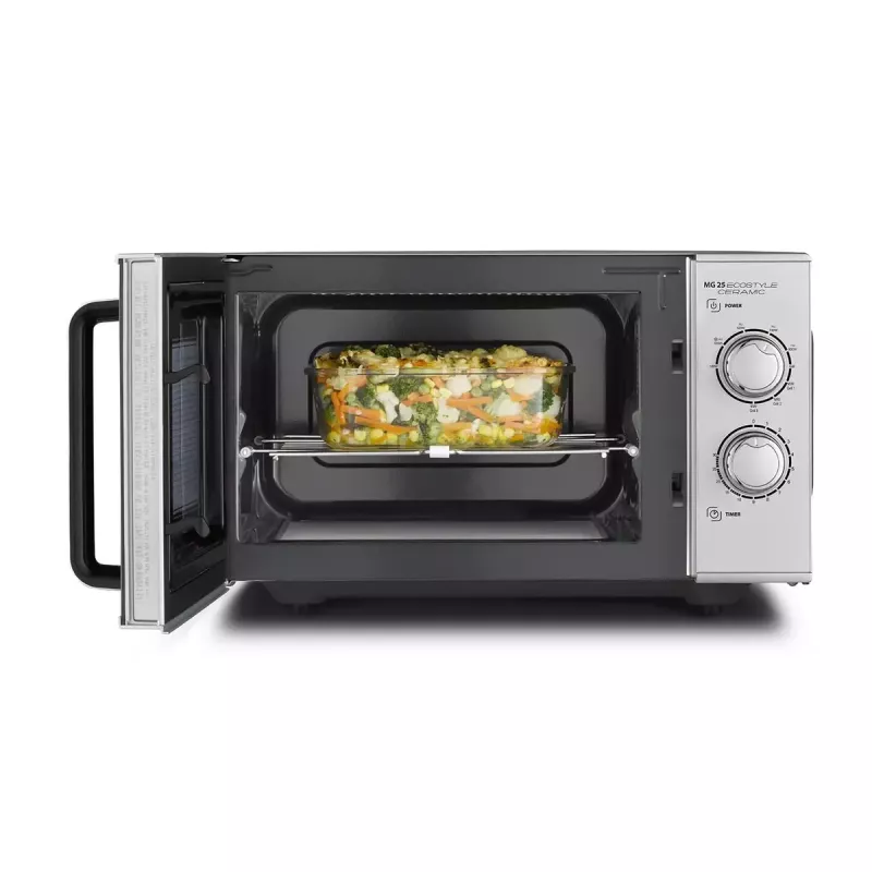 Kuchenka mikrofalowa Caso MG 25 Ecostyle, 25 L, 900 W, funkcja grilla, srebrna