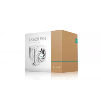 Chłodzenie powietrzne DeepCool AK620 WH 12 cm 500-1850 RPM Biały