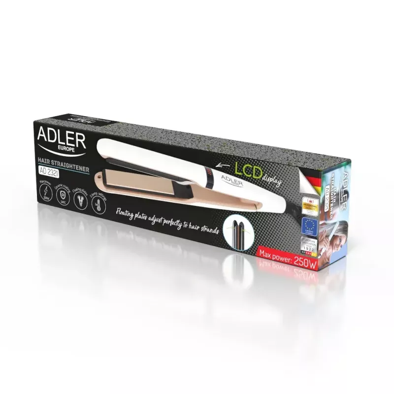 Prostownica Adler AD 2321 Steam 45 W Czerwony 1.83 m