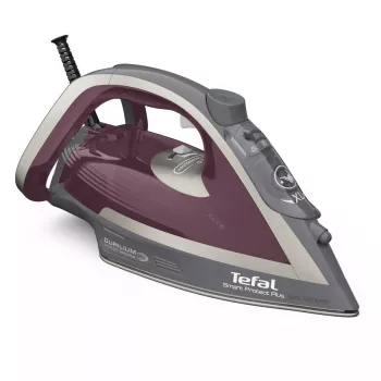 Tefal Smart Protect Plus FV6870E0 żelazko parowe, 2800 W, stopa Durilium AirGlide, zbiornik 270 ml, para 40 g/min, uderzenie pary 260 g/min, kabel 2 m, czerwono-szare