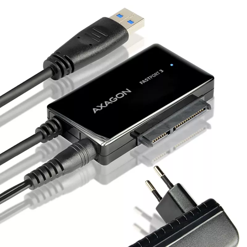 Axagon ADSA-FP3 USB 3.0 - SATA 6G adapter do podłączania wszystkich dysków i napędów SATA