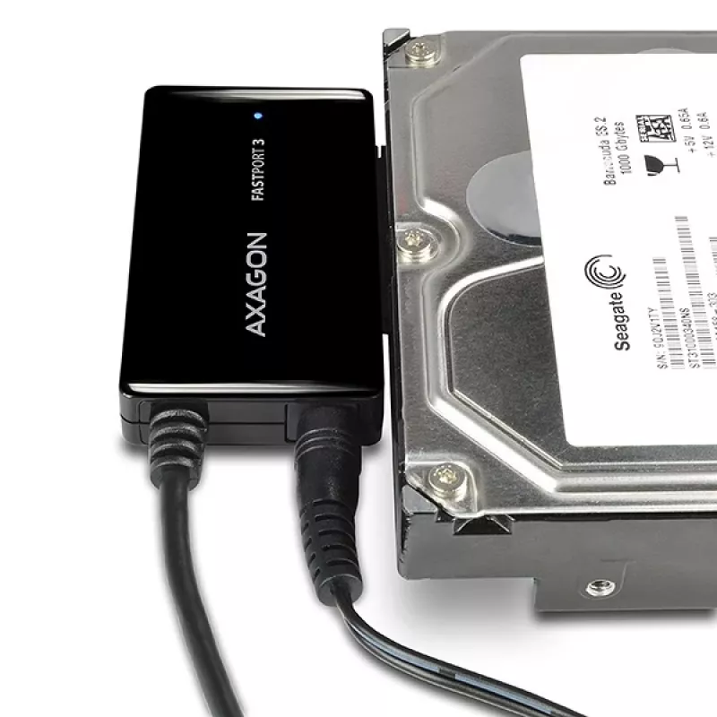 Axagon ADSA-FP3 USB 3.0 - SATA 6G adapter do podłączania wszystkich dysków i napędów SATA