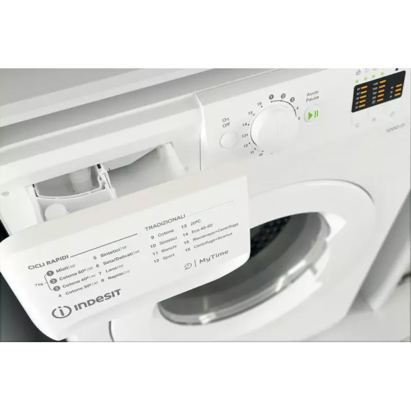 Pralka ładowana od przodu Indesit MTWA 71252 W IT — 7 kg, 1200 obr./min, klasa E, biała